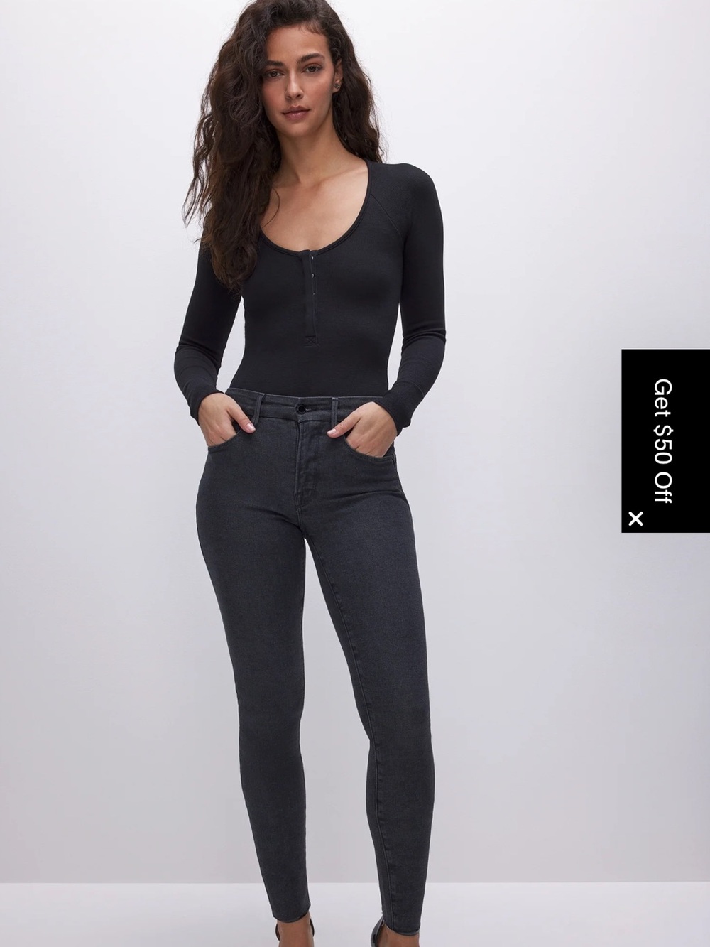 Good American Black Skinny Jeans